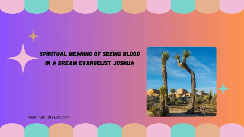 Spiritual Meaning of Seeing Blood in a Dream Evangelist Joshua