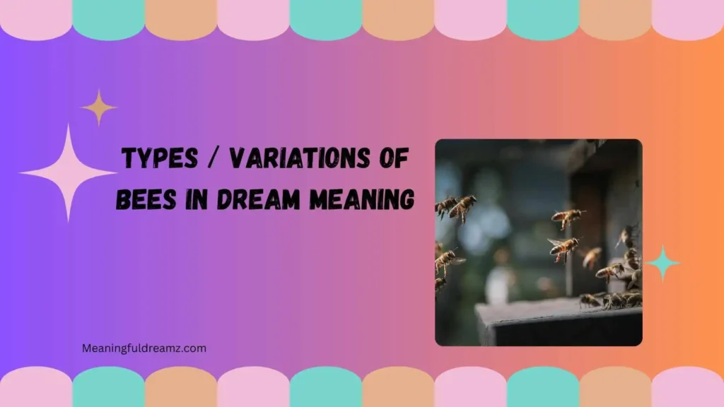 Types / Variations of Bees in Dream Meaning