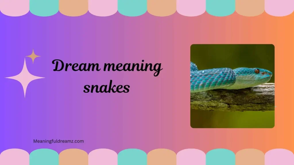 Common Examples / Features / Benefits of Dream Meaning Snakes