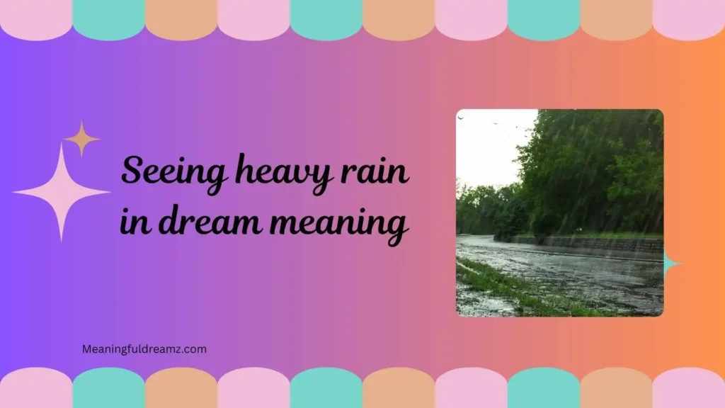 Types and Variations of Heavy Rain Dreams