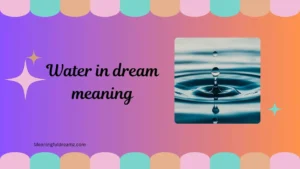 water in dream meaning