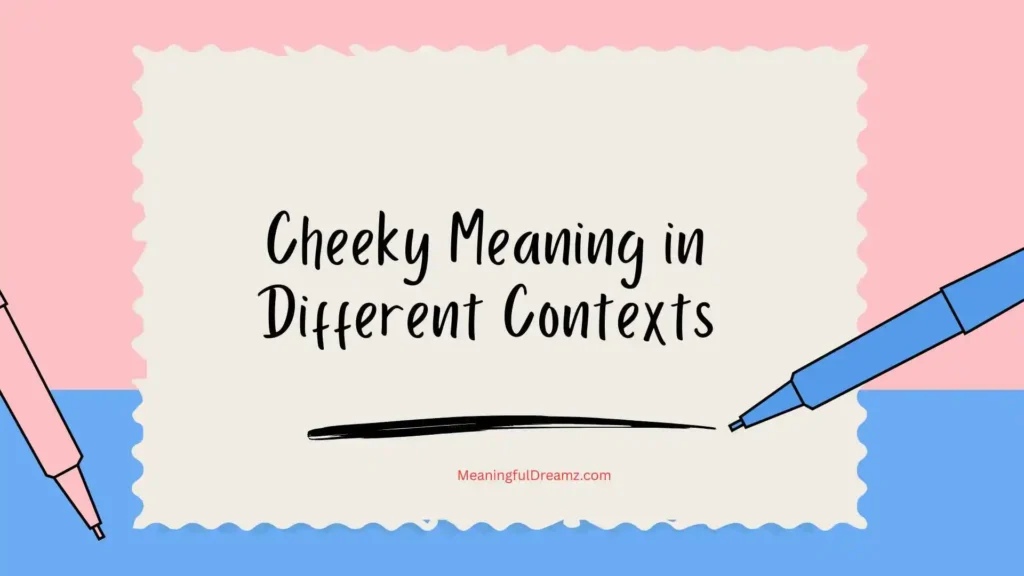 Cheeky Meaning in Different Contexts