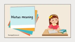hiatus meaning