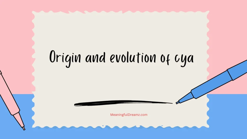 Origin and evolution of cya