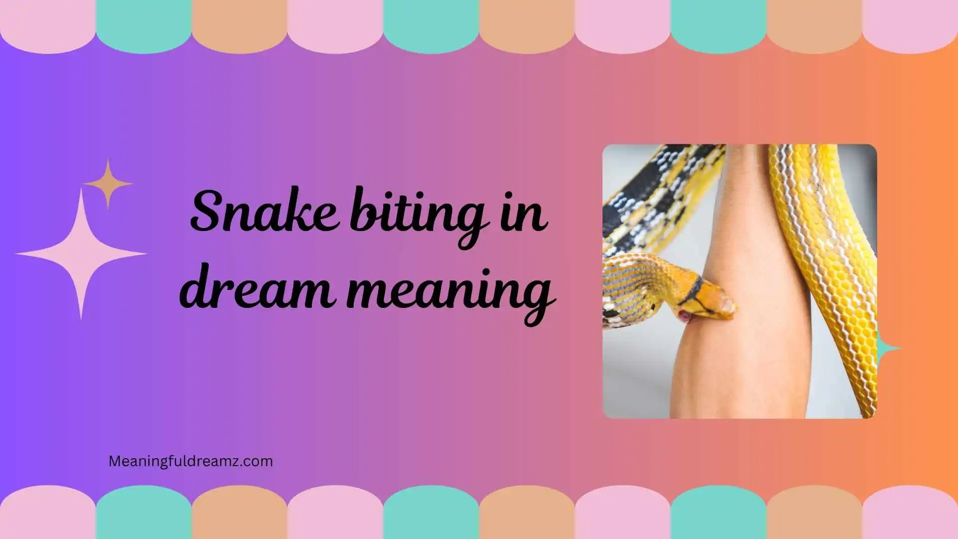 snake biting in dream meaning